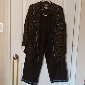 Pajama button up Top and pants set